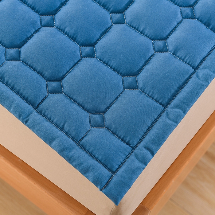 91家纺网 家纺一手货源 找家纺 恋绒家纺 2025升级款水洗棉床褥隔尿防水床垫隔尿垫护理垫床护罩垫子 防水款-远山蓝