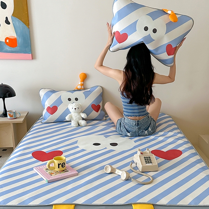 91家纺网 家纺一手货源 找家纺 （总）昔可家纺 2024新款异形床笠款冰丝凉席