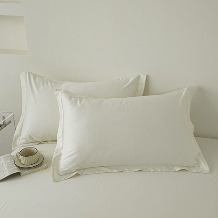 91家纺网 家纺一手货源 找家纺 （总）百寐 2024高端轻奢纯色13372全棉信封开口式宽边加大枕套50*80/40*60/48*74