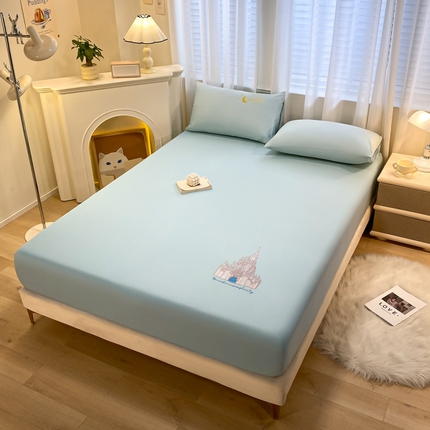 91家纺网 家纺一手货源 找家纺 （总）暖季家纺2025新款40全棉绣花床笠梦幻王堡