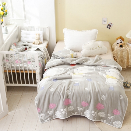 91家纺网 家纺一手货源 找家纺 （总）朴尔家纺-毛巾被 2024年全棉十层纱布加厚儿童盖被毛巾被