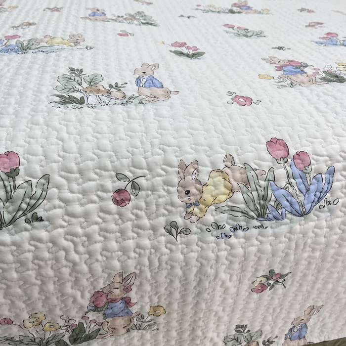 91家纺网 家纺一手货源 找家纺 暖居 2024新款支持定制纯棉榻榻米三件套单件被套农村大炕盖 幸运兔