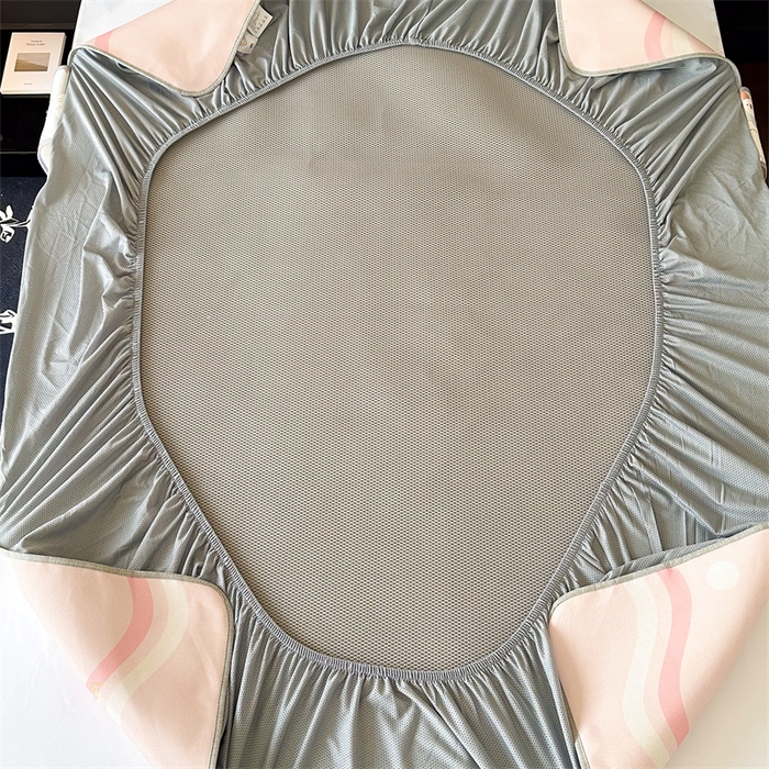 91家纺网 家纺一手货源 找家纺 甜梦 2024新款母婴级7A抗菌养生冰藤席影棚1—床笠款 波浪调皮兔（床笠款）