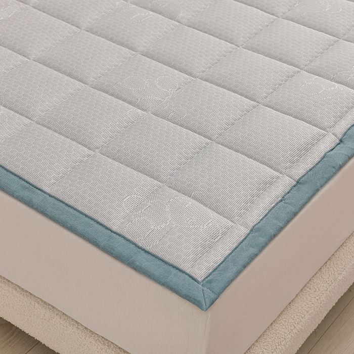 91家纺网 家纺一手货源 找家纺 富威堡家纺  2025高端凉感豆豆凉席款加棉加厚棉花床垫   尊贵灰