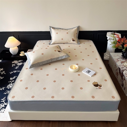 91家纺网 家纺一手货源 找家纺 （总）甜梦 2024新款母婴级7A抗菌养生冰藤席影棚1—床笠款