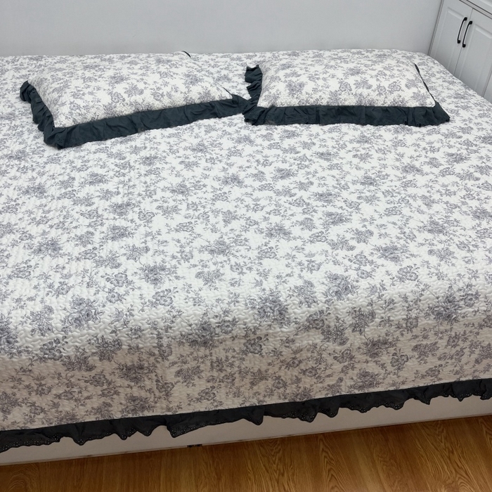 91家纺网 家纺一手货源 找家纺 暖居 2024新款支持定制纯棉榻榻米三件套单件被套农村大炕盖 白山茶