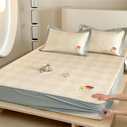 91家纺网 家纺一手货源 找家纺 （总）甜梦 2025新款母婴级7A抗菌养生冰藤席影棚2—床笠款