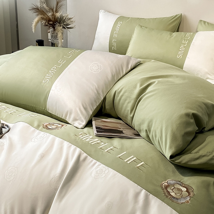 91家纺网 家纺一手货源 找家纺 （总）澳梵 新款水洗真丝刺绣四件套【卢浮之夜】