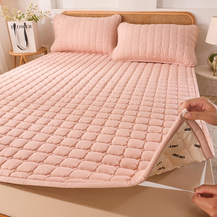 91家纺网 家纺一手货源 找家纺 恋绒家纺 2025升级款水洗棉床褥隔尿防水床垫隔尿垫护理垫床护罩垫子 防水款-珍珠玉