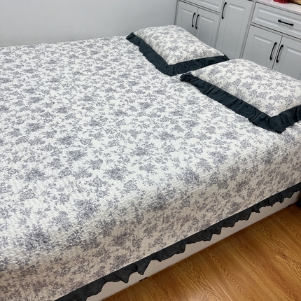 91家纺网 家纺一手货源 找家纺 暖居 2024新款支持定制纯棉榻榻米三件套单件被套农村大炕盖 白山茶