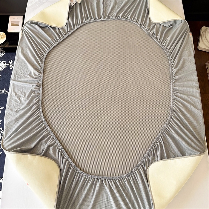 91家纺网 家纺一手货源 找家纺 甜梦 2024新款母婴级7A抗菌养生冰藤席影棚1—床笠款 格子恐龙（床笠款）