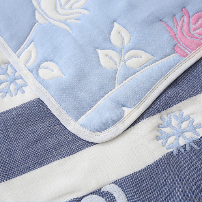 91家纺网 家纺一手货源 找家纺 朴尔家纺-毛巾被 2024年全棉十层纱布加厚儿童盖被毛巾被 溜冰鼠兰