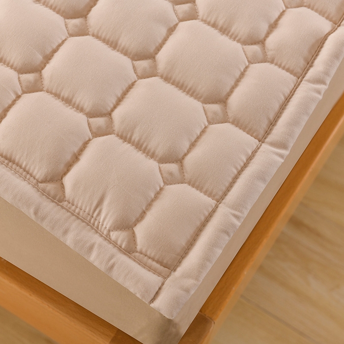 91家纺网 家纺一手货源 找家纺 恋绒家纺 2025升级款水洗棉床褥隔尿防水床垫隔尿垫护理垫床护罩垫子 防水款-浅驼色