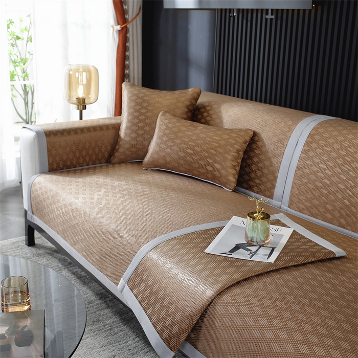 91家纺网 家纺一手货源 找家纺 共鸣沙发垫 新款夏季新款冰藤沙发垫 冰藤咖