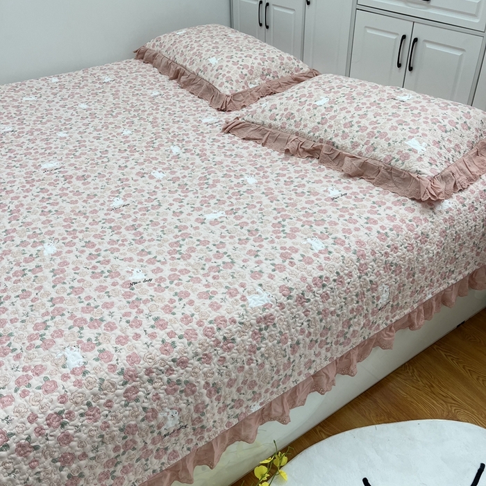 91家纺网 家纺一手货源 找家纺 暖居 2024新款支持定制纯棉榻榻米三件套单件被套农村大炕盖 爱情故事