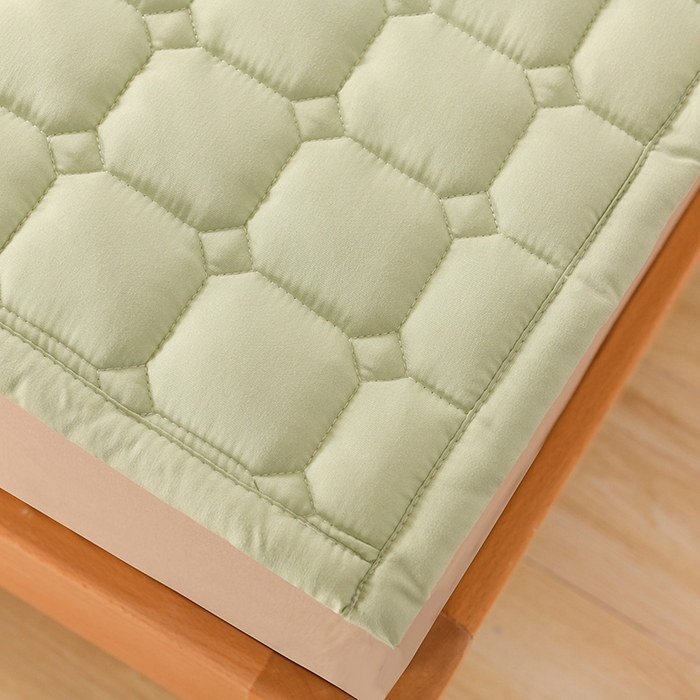 91家纺网 家纺一手货源 找家纺 恋绒家纺 2025升级款水洗棉床褥隔尿防水床垫隔尿垫护理垫床护罩垫子 防水款-烟豆青