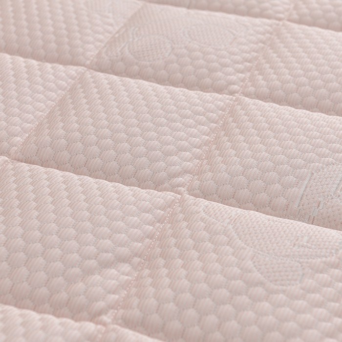 91家纺网 家纺一手货源 找家纺 富威堡家纺  2025高端凉感豆豆凉席款加棉加厚棉花床垫   尊贵粉