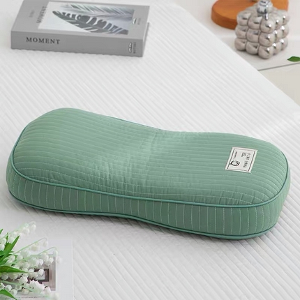 91家纺网 家纺一手货源 找家纺 （总）2024新款韩式全棉砂洗荞麦枕头 立体贴布全荞麦家用硬枕芯 25x48cm