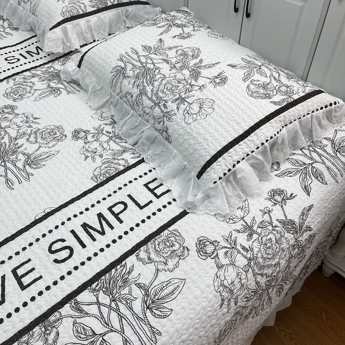 91家纺网 家纺一手货源 找家纺 暖居 2024新款支持定制纯棉榻榻米三件套单件被套农村大炕盖 晨暮间