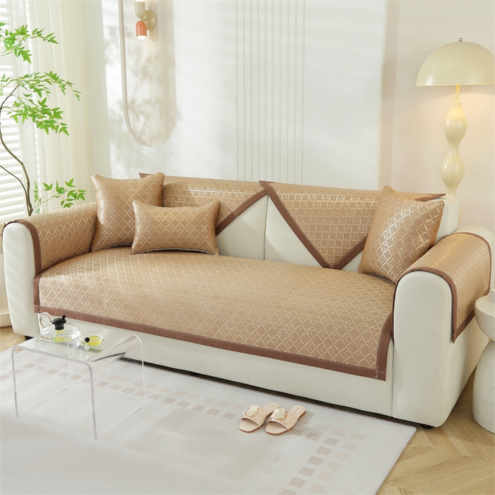 91家纺网 家纺一手货源 找家纺 共鸣沙发垫 新款夏季新款冰藤沙发垫 冰藤方格