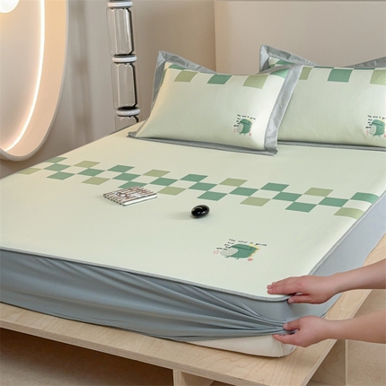 91家纺网 家纺一手货源 找家纺 （总）甜梦 2025新款母婴级7A抗菌养生冰藤席影棚2—床笠款