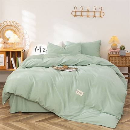 91家纺网 家纺一手货源 找家纺 （总）金泰莱 2025新款全棉四件套长绒棉纯棉四件套纯色四件套