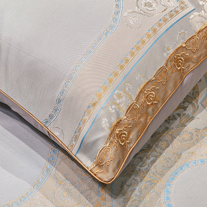 91家纺网 家纺一手货源 找家纺 罗艺轩 2024新款欧式色织大提花床裙凉席 绘梦