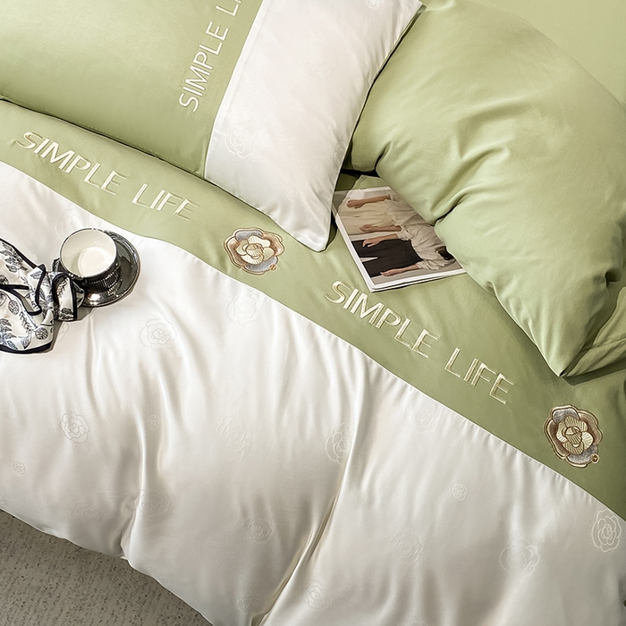 91家纺网 家纺一手货源 找家纺 （总）澳梵 新款水洗真丝刺绣四件套【卢浮之夜】