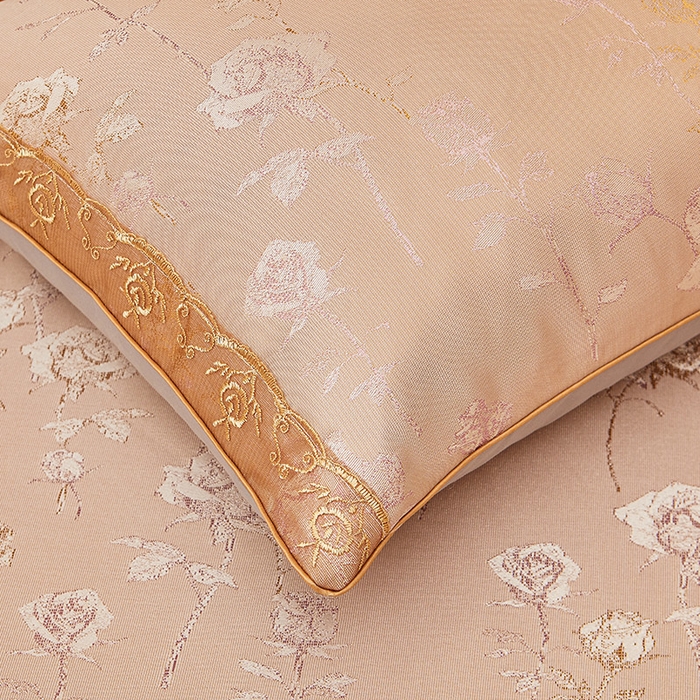 91家纺网 家纺一手货源 找家纺 罗艺轩 2024新款欧式色织大提花床裙凉席 寻微