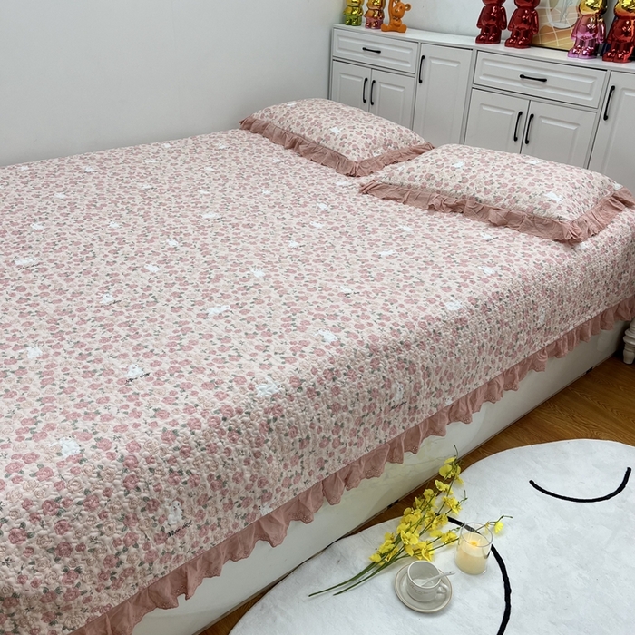 91家纺网 家纺一手货源 找家纺 暖居 2024新款支持定制纯棉榻榻米三件套单件被套农村大炕盖 爱情故事