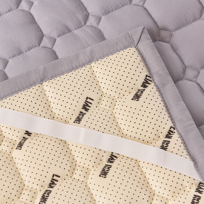 91家纺网 家纺一手货源 找家纺 恋绒家纺 2025升级款水洗棉床褥隔尿防水床垫隔尿垫护理垫床护罩垫子 防水款-青灰色