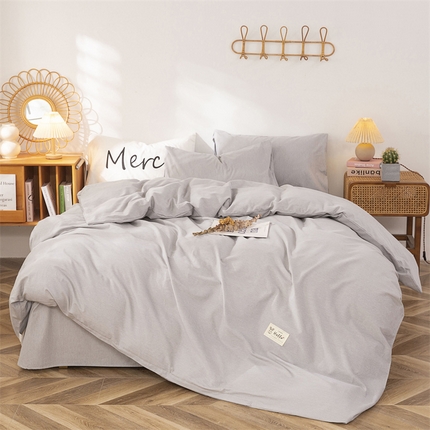 91家纺网 家纺一手货源 找家纺 （总）金泰莱 2025新款全棉四件套长绒棉纯棉四件套纯色四件套