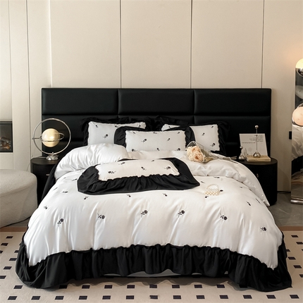 91家纺网 家纺一手货源 找家纺 （总）绒掌柜2025新款水洗天丝真丝冰丝四件套（品质级有买家秀）—花影仙踪系列