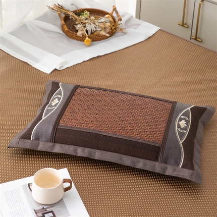 91家纺网 家纺一手货源 找家纺 （总）织布人 2024新款荞麦枕欧式凉感PE藤茶香枕全荞麦壳枕头午睡枕颈椎枕