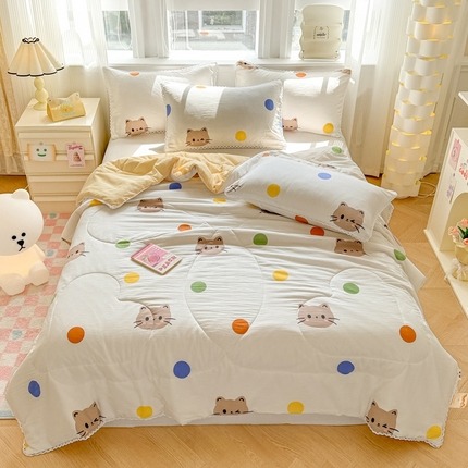 91家纺网 家纺一手货源 找家纺 （总）慕尚家纺2025新款双层纱水洗夏被子被芯