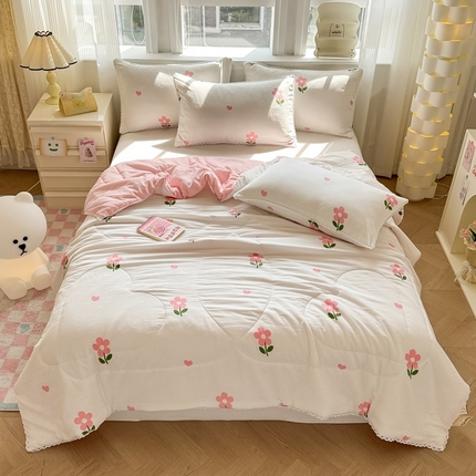 91家纺网 家纺一手货源 找家纺 （总）慕尚家纺2025新款双层纱水洗夏被子被芯