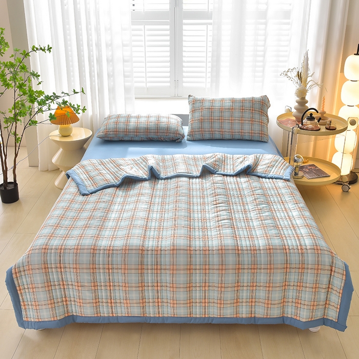 91家纺网 家纺一手货源 找家纺 圣楚家纺  2024新款透气舒爽凉感丝夏被夏凉被空调被 印象空间