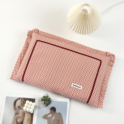 91家纺网 家纺一手货源 找家纺 （总）明星枕业 2024新款小香风荞麦枕头花草枕全棉护颈枕 40*60+-2cm/个