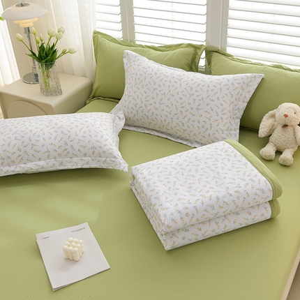 91家纺网 家纺一手货源 找家纺 （总）圣楚家纺 2024新款清柔泡泡纱夏被