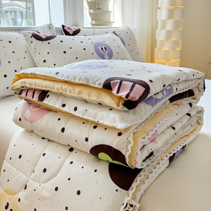 91家纺网 家纺一手货源 找家纺 （总）慕尚家纺2025新款双层纱水洗夏被子被芯