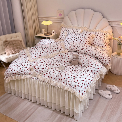 恒爱家纺 2024新款梦幻情缘全棉公主风四件套 挚爱