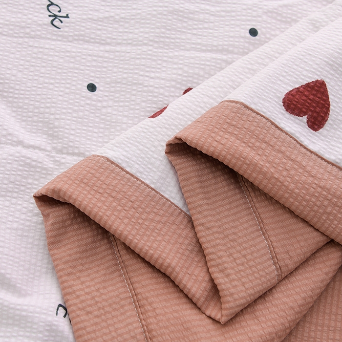 91家纺网 家纺一手货源 找家纺 圣楚家纺 2024新款清柔泡泡纱夏被 甜蜜心跳