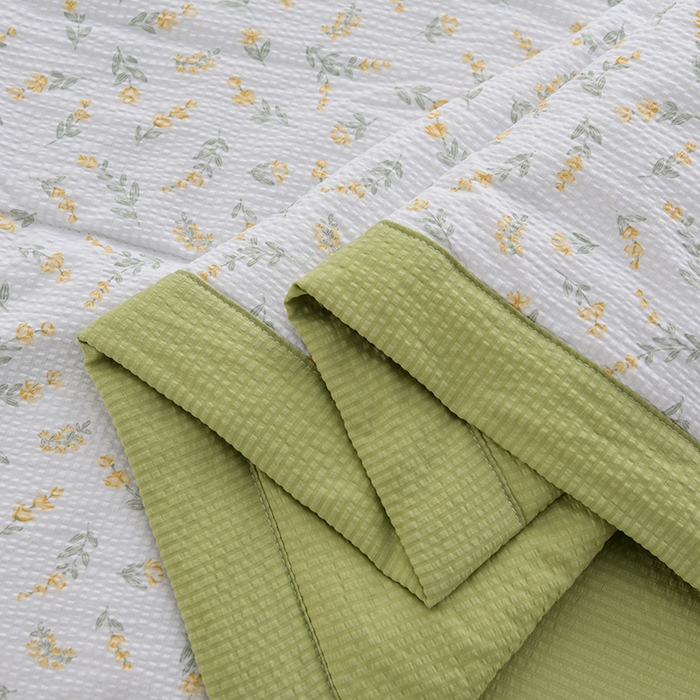 91家纺网 家纺一手货源 找家纺 圣楚家纺 2024新款清柔泡泡纱夏被 七里香