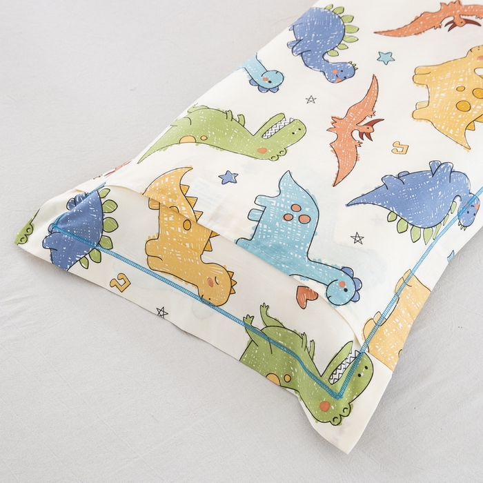 91家纺网 家纺一手货源 找家纺 乐秀家纺 2026新款卡通全棉枕套儿童幼儿园枕头侏罗纪