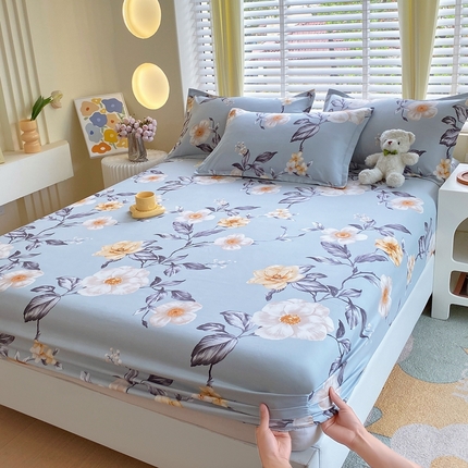 金丝兔 2025新款植物羊绒磨毛单床笠三件套 长相思