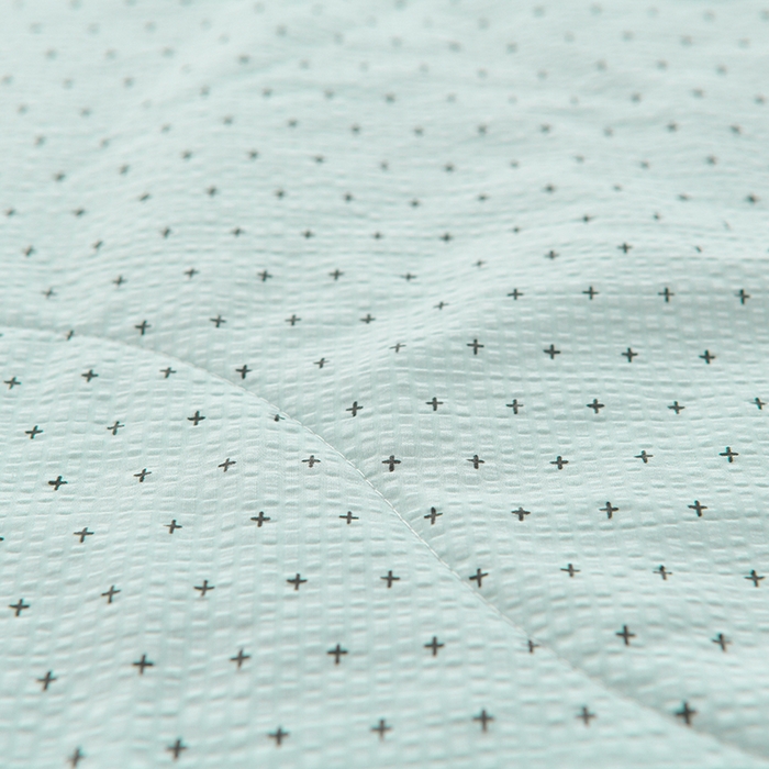 91家纺网 家纺一手货源 找家纺 圣楚家纺 2024新款清柔泡泡纱夏被 静谧夜曲