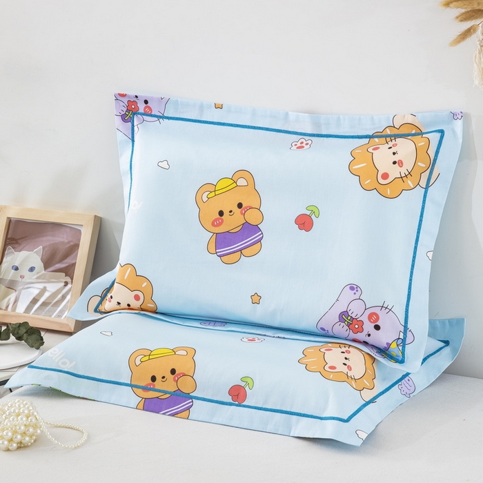 91家纺网 家纺一手货源 找家纺 乐秀家纺 2026新款卡通全棉枕套儿童幼儿园枕头卡通宝贝