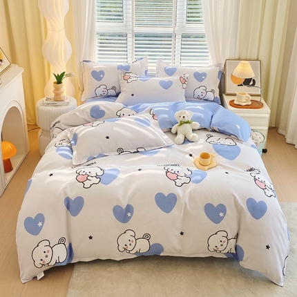 91家纺网 家纺一手货源 找家纺 （总）金丝兔 2025新款植物羊绒加厚磨毛印花四件套直播热款全年供货量大可送