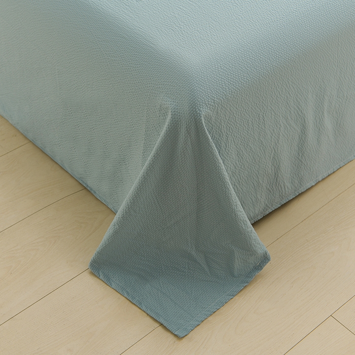 91家纺网 家纺一手货源 找家纺 圣楚家纺 2024新款清柔泡泡纱夏被 蓝色海洋