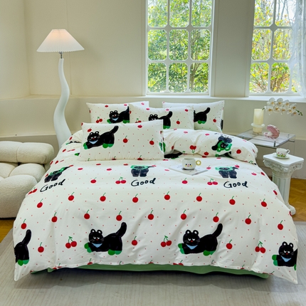 91家纺网 家纺一手货源 找家纺 （总）感遇 2024新款全棉印花四件套